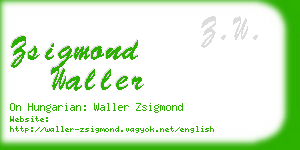 zsigmond waller business card